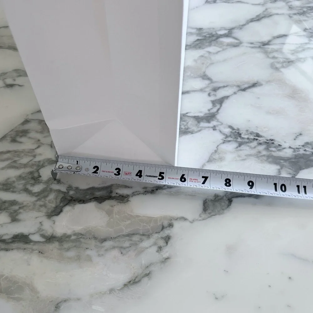 Prada Milano Large White Paper Shopping Gift Bag Rope Handles 23.5x22x5.5